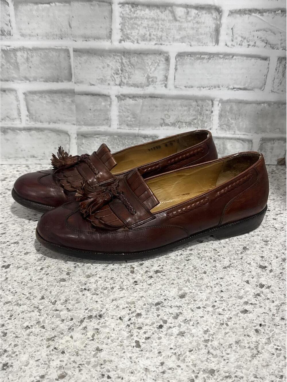 Vintage Bragano by Cole Haan Italian Leather Tassel Loafers, Size 8